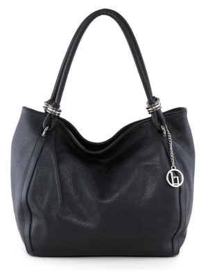 Lia Biassoni Skórzana torebka "Merula" w kolorze czarnym - 32 x 28 x 14 cm rozmiar: onesize