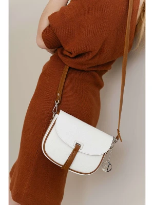 Lia Biassoni Skórzana torebka "Neva" w kolorze białym - 20 x 16 x 6 cm rozmiar: onesize