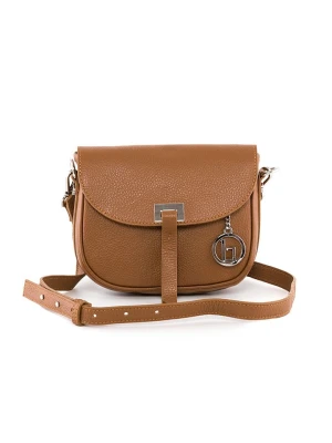 Lia Biassoni Skórzana torebka "Neva" w kolorze jasnobrązowym - 20 x 16 x 6 cm rozmiar: onesize