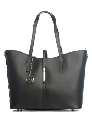 Lia Biassoni Skórzana torebka "Parma" w kolorze czarnym - 40 x 27 x 14 cm rozmiar: onesize