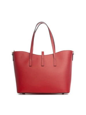Lia Biassoni Skórzana torebka "Parma" w kolorze czerwonym - 40 x 27 x 14 cm rozmiar: onesize