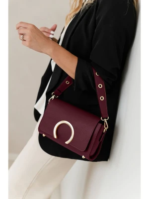 Lia Biassoni Skórzana torebka "Solano" w kolorze bordowym - 24 x 16 x 8 cm rozmiar: onesize