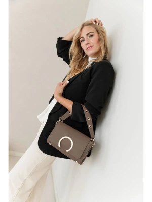 Lia Biassoni Skórzana torebka "Solano" w kolorze szarobrązowym - 24 x 16 x 8 cm rozmiar: onesize