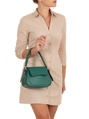 Lia Biassoni Skórzana torebka "Tafone" w kolorze zielonym - 24 x 19 x 9 cm rozmiar: onesize
