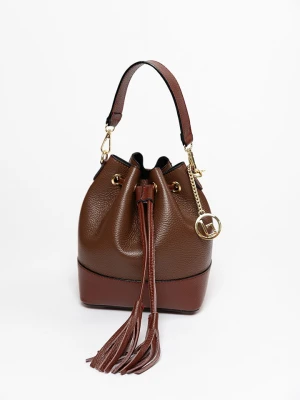 Lia Biassoni Skórzana torebka "Torbido" w kolorze brązowym - 19 x 22 x 12 cm rozmiar: onesize