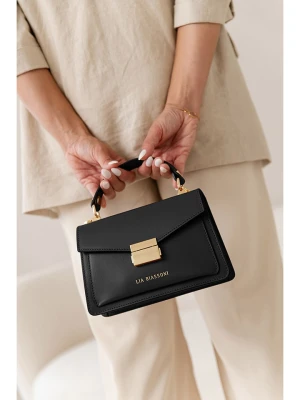 Lia Biassoni Skórzana torebka w kolorze czarnym - 20 x 14 x 7 cm rozmiar: onesize