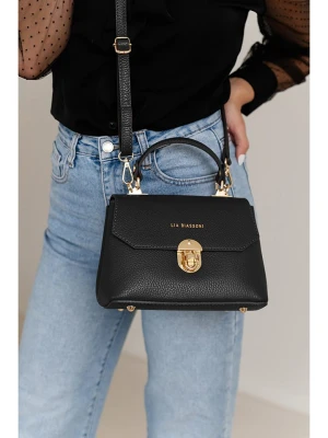 Lia Biassoni Skórzana torebka w kolorze czarnym - 23 x 16 x 12 cm rozmiar: onesize