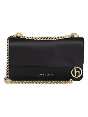 Lia Biassoni Skórzana torebka w kolorze czarnym - 24 x 15 x 4 cm rozmiar: onesize