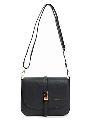 Lia Biassoni Skórzana torebka w kolorze czarnym - 24 x 18 x 8 cm rozmiar: onesize