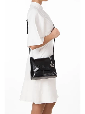 Lia Biassoni Skórzana torebka w kolorze czarnym - 24 x 20 x 6,5 cm rozmiar: onesize