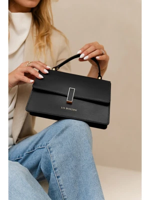Lia Biassoni Skórzana torebka w kolorze czarnym - 25 x 16 x 7 cm rozmiar: onesize