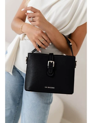 Lia Biassoni Skórzana torebka w kolorze czarnym - 25 x 20 x 12 cm rozmiar: onesize