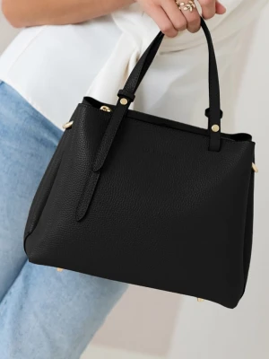 Lia Biassoni Skórzana torebka w kolorze czarnym - 28 x 21 x 15 cm rozmiar: onesize