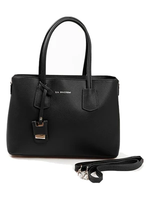 Lia Biassoni Skórzana torebka w kolorze czarnym - 38 x 24 x 15 cm rozmiar: onesize