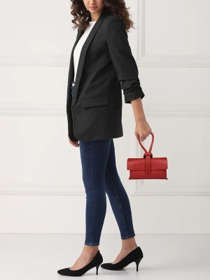 Lia Biassoni Skórzana torebka w kolorze czerwonym - 22 x 13 x 6 cm rozmiar: onesize