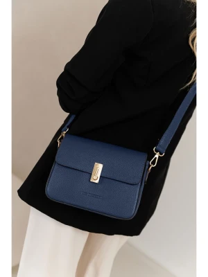 Lia Biassoni Skórzana torebka w kolorze granatowym - 22 x 16 x 7 cm rozmiar: onesize