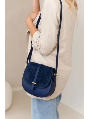 Lia Biassoni Skórzana torebka w kolorze granatowym - 23 x 20 x 6 cm rozmiar: onesize