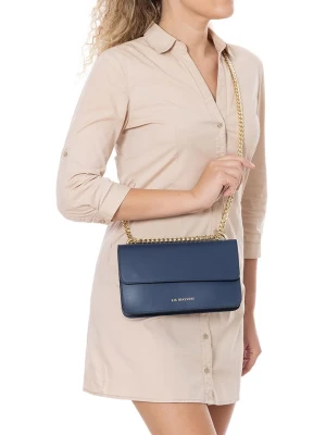 Lia Biassoni Skórzana torebka w kolorze granatowym - 24 x 15 x 4 cm rozmiar: onesize