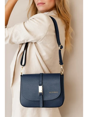 Lia Biassoni Skórzana torebka w kolorze granatowym - 24 x 18 x 8 cm rozmiar: onesize