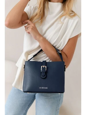 Lia Biassoni Skórzana torebka w kolorze granatowym - 25 x 20 x 12 cm rozmiar: onesize