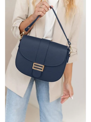 Lia Biassoni Skórzana torebka w kolorze granatowym - 27 x 22 x 7 cm rozmiar: onesize