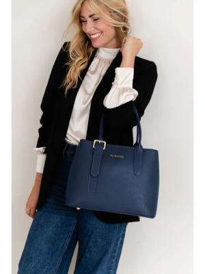 Lia Biassoni Skórzana torebka w kolorze granatowym - 33 x 25 x 11 cm rozmiar: onesize