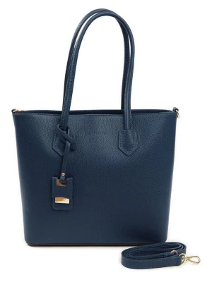 Lia Biassoni Skórzana torebka w kolorze granatowym - 34 x 29 x 12 cm rozmiar: onesize