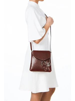 Lia Biassoni Skórzana torebka w kolorze jasnobrązowym - 21 x 22 x 4 cm rozmiar: onesize