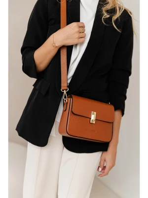 Lia Biassoni Skórzana torebka w kolorze jasnobrązowym - 22 x 16 x 7 cm rozmiar: onesize