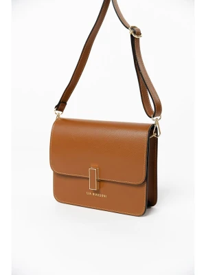 Lia Biassoni Skórzana torebka w kolorze jasnobrązowym - 22 x 19 x 7 cm rozmiar: onesize