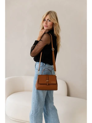 Lia Biassoni Skórzana torebka w kolorze jasnobrązowym - 23 x 19 x 12 cm rozmiar: onesize