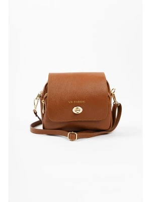 Lia Biassoni Skórzana torebka w kolorze jasnobrązowym - 23 x 20 x 9 cm rozmiar: onesize