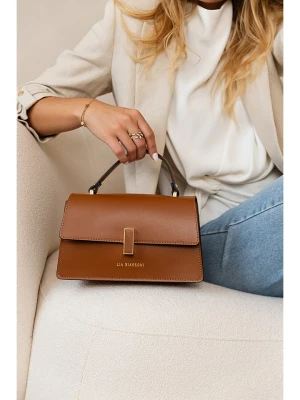 Lia Biassoni Skórzana torebka w kolorze jasnobrązowym - 25 x 16 x 7 cm rozmiar: onesize