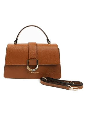 Lia Biassoni Skórzana torebka w kolorze jasnobrązowym - 25 x 16 x 8 cm rozmiar: onesize