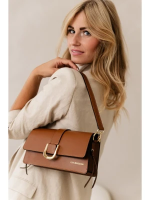 Lia Biassoni Skórzana torebka w kolorze jasnobrązowym - 27 x 14 x 6 cm rozmiar: onesize