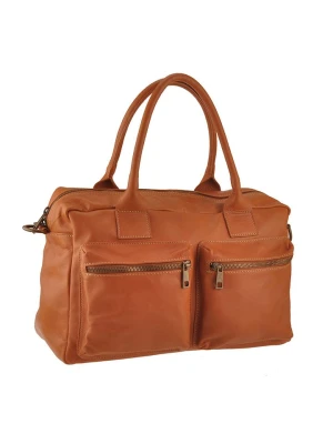 Lia Biassoni Skórzana torebka w kolorze jasnobrązowym - 48 x 33 x 20 cm rozmiar: onesize