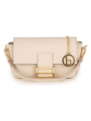 Lia Biassoni Skórzana torebka w kolorze kremowym - 22 x 15 x 6 cm rozmiar: onesize