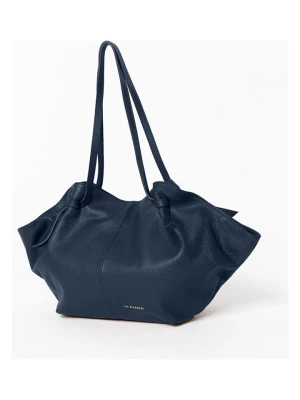 Lia Biassoni Skórzany shopper bag "Conza" w kolorze granatowym - 60 x 33 x 15 cm rozmiar: onesize