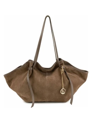 Lia Biassoni Skórzany shopper bag "Formone" w kolorze szarobrązowym - 60 x 33 x 15 cm rozmiar: onesize
