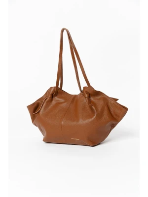 Lia Biassoni Skórzany shopper bag w kolorze jasnobrązowym - 60 x 33 x 15 cm rozmiar: onesize