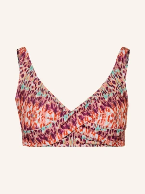 Lidea Góra Od Bikini Z Fiszbinami Batikblaze W Stylu Kopertowym, Z Brokatową Przędzą lila purpurowy