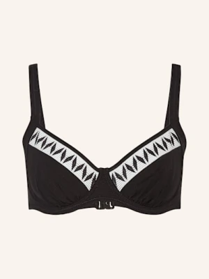 Lidea Góra Od Bikini Z Fiszbinami Graphic Ride schwarz