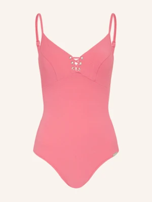 Lidea Strój Kąpielowy Z Fiszbinami Seaside Serenity pink JASNOCZERWONY