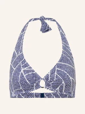 Lidea Top Bikini Z Wiązaniem Na Szyi Indigo Grid blau