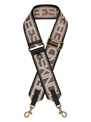 LIEBESKIND BERLIN Pasek w kolorze brązowo-białym do torebki - dł. 110 cm rozmiar: onesize