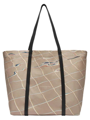 LIEBESKIND BERLIN Shopper bag "Aurora" w kolorze beżowo-niebieskim - 55 x 38 x 19 cm rozmiar: onesize