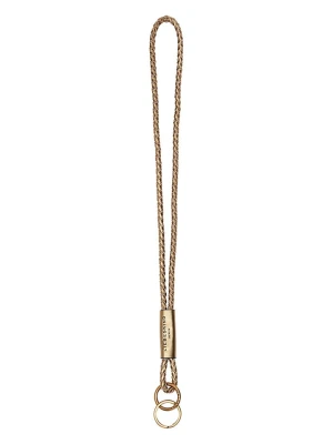 LIEBESKIND BERLIN Skórzany brelok "Lola" w kolorze złotym do kluczy - dł. 7 cm rozmiar: onesize
