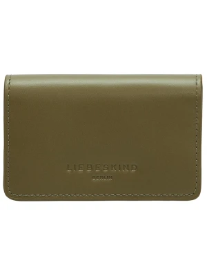 LIEBESKIND BERLIN Skórzany portfel "Cardie" w kolorze khaki - 11 x 7,5 x 2,5 cm rozmiar: onesize