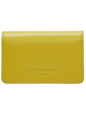 LIEBESKIND BERLIN Skórzany portfel "Cardie" w kolorze żółtym - 11 x 7,5 x 2,5 cm rozmiar: onesize