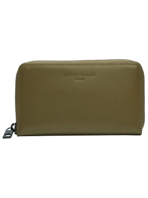 LIEBESKIND BERLIN Skórzany portfel "Frieda" w kolorze khaki - 16 x 9 x 2 cm rozmiar: onesize